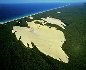 Deepest: Aerial - Lake Wabby deepest perched lake, being