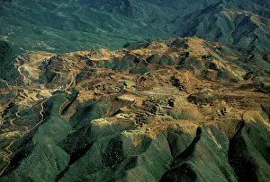 Nickel: Aerial - Landscape damaged by nickel mining