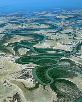 Mcarthur: Aerial - McArthur River near delta, Gulf of Carpentaria