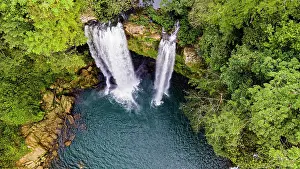 Chiapas: Aerial of Misol Ha waterfall, Chiapas, Mexico, Central