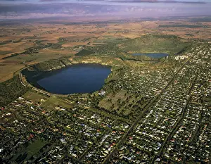 Gambier: Aerial - Mount Gambier and Blue Lake South Australia