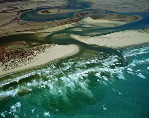 Murray: Aerial - Murray River mouth, with Sir Richard Peninsula