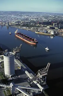 Newcastle: Aerial, Newcastle Harbour.New South Wales, Australia