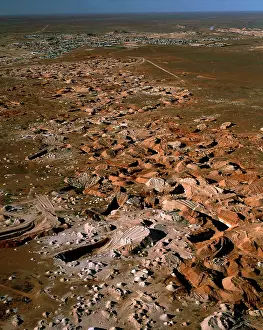 Opal: Aerial - Opal mining from the air