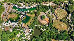 Ruhr: Aerial photo, Gelsenkirchen Zoo, Gelsenkirchen