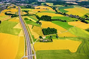 Direction: Aerial photo, motorway A44, south of Heiligenhaus