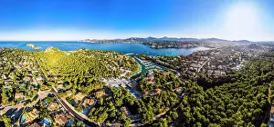 Townsmall: Aerial photo, view of Santa Ponca and the marina
