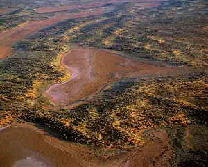 Playas: Aerial - Playas / claypans and low dunes the most