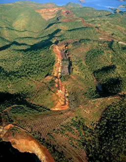 Replanting: Aerial - Resurfacing and replanting former open-cut