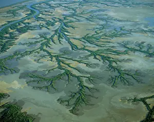 Dendritic: Aerial - Roper River delta aerial with saline flats