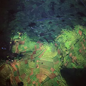 Virunga: Aerial - Rwanda - Africa - Intensive agriculture