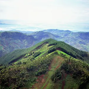 Virunga: Aerial - Rwanda - Africa - Intensive agriculture