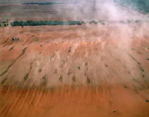 Windswept: Aerial - Top soil erosion: blown away by wind