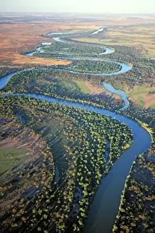 Murray: Aerial - South Australia - The Murray River and