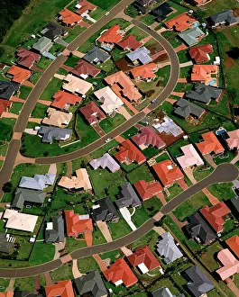 Suburban: Aerial - Suburban housing development