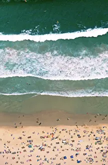 Swimmers: Aerial - Swimmers and sunbathers