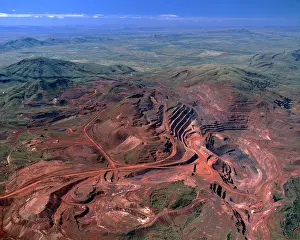 Price: Aerial - Tom Price iron ore-open cut mine Hamersley Range