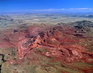 Price: Aerial - Tom Price open-cut iron ore mine Hamersley Range