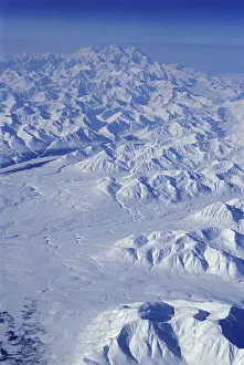 Mckinley: Aerial view of Alaska Range with Mount McKinley