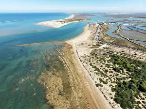 Tides: Aerial view of the Atlantic Coast with the fishing village of Sancti Petri