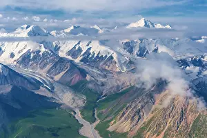 Shan: Aerial view over the Central Tian Shan Mountain