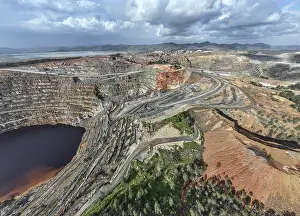 Materials: Aerial view of Corta Atalaya open pit mine