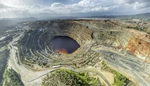 Materials: Aerial view of Corta Atalaya open pit mine