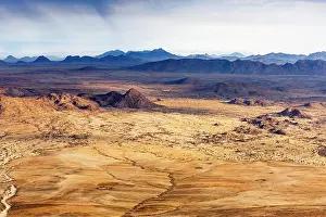 Natio: Aerial view, desert landscape, sandy desert and