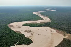 Beds: Aerial view, dried up river bed and the Gran Chaco
