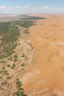 Belt: Aerial view of the dry bed of the Kuiseb river