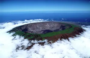 Fernandina: Aerial view of Fernandina Island - Volcano Fernandina