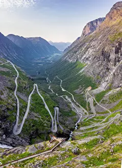 Bends: Aerial view, hairpin bends at the mountain road
