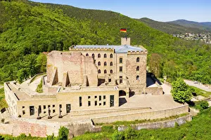 Schloss: Aerial view, Hambach Castle, Hambach, Neustadt an