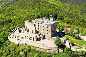 Schloss: Aerial view, Hambach Castle, Hambach, Neustadt an