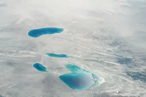 Sheet: Aerial view of ice sheet, Greenland