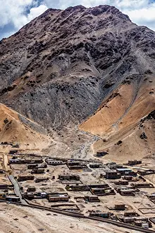 Jammu: Aerial view of Leh city the capital of Ladah region