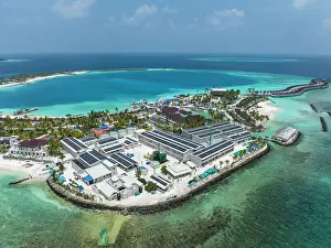Built: Aerial View, Maldives, North Male Atoll, newly built