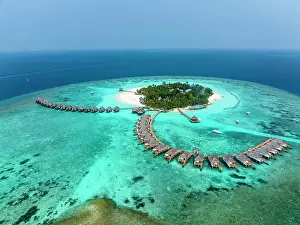 Atoll: Aerial View, Maldives, North Mals Atoll, Indian