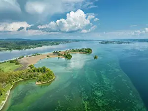 Constance: Aerial view of the Mettnau peninsula near Radolfzell