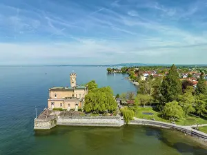 Constance: Aerial view of Montfort Castle on the shore of Lake