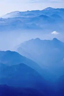 Layer: Aerial view of mountain layers