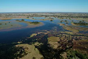 Deltas: Aerial view of Okavango Delta