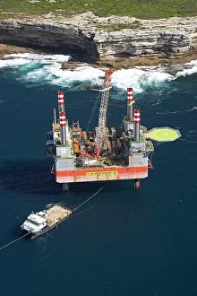 Sydney: Aerial view of platform for Sydney Desalination