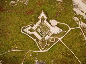 Prince: Aerial view of Prince of Wales Fort along coast