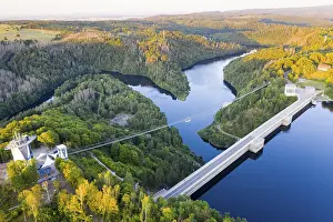 Tower: Aerial view of the Rappbode dam
