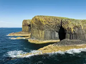 Basalt: Aerial view of the uninhabited rocky island of S