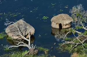 Hayden Oake: Aerial view of village huts