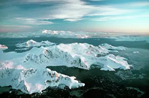 Gerlache: Aerial view of West side of Arctowsky Peninsula