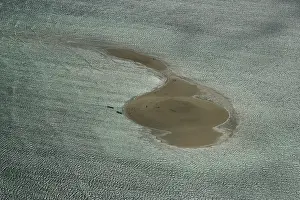 Comoros: Aerial view of white sand beach, Mayotte, Comoros Islands