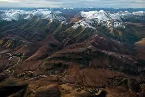 Ridges: Aerial views of Yukon Wilderness Mountains Dawson